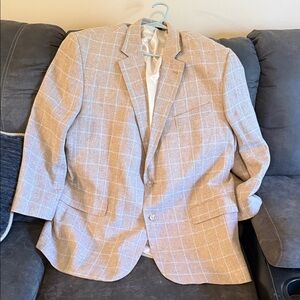Stafford Light Tan Checkered Blazer